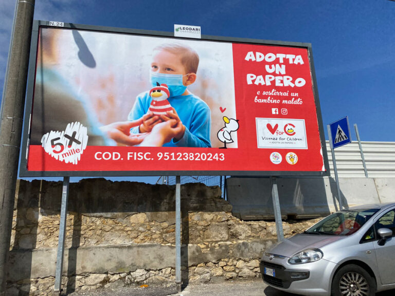 Affissione pubblicitaria 6x3 m in Via Monte Zovetto